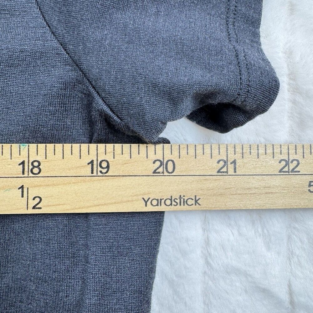 Unbound Merino Boxy Pocket Tee T-Shirt Women's Large Black 100% Merino Wool Crop - Picture 3 of 9